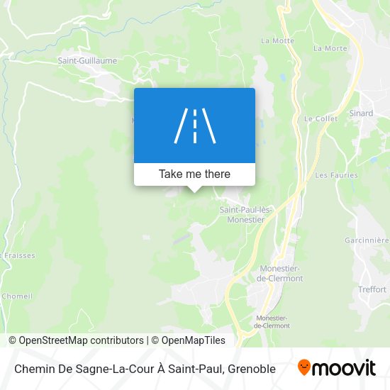 Chemin De Sagne-La-Cour À Saint-Paul map