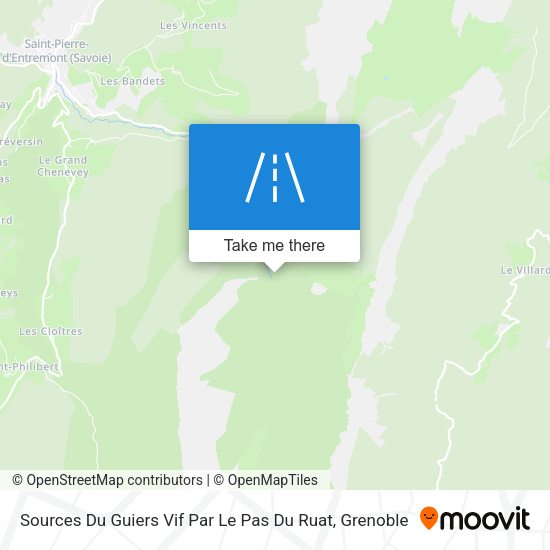 Sources Du Guiers Vif Par Le Pas Du Ruat map