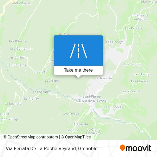 Via Ferrata De La Roche Veyrand map