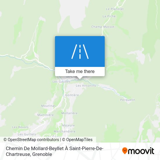 Chemin De Mollard-Beyllet À Saint-Pierre-De-Chartreuse map