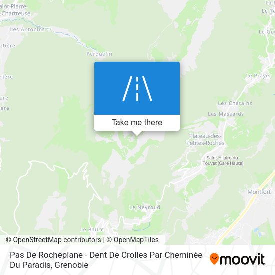 Pas De Rocheplane - Dent De Crolles Par Cheminée Du Paradis map
