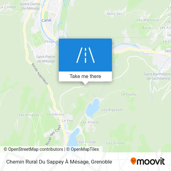 Chemin Rural Du Sappey À Mésage map