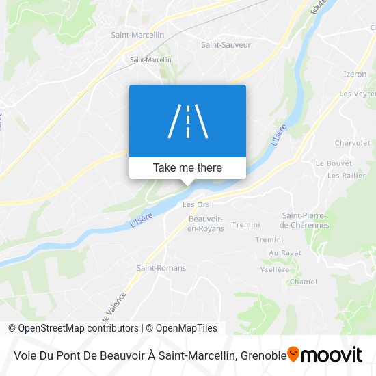 Voie Du Pont De Beauvoir À Saint-Marcellin map