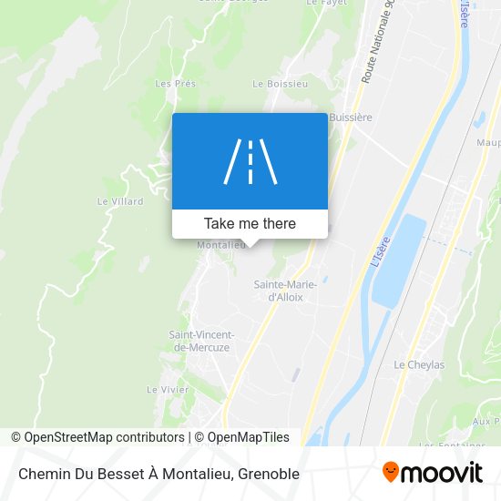 Chemin Du Besset À Montalieu map