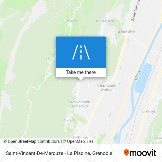 Saint-Vincent-De-Mercuze - La Piscine map