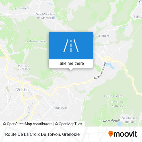 Route De La Croix De Tolvon map
