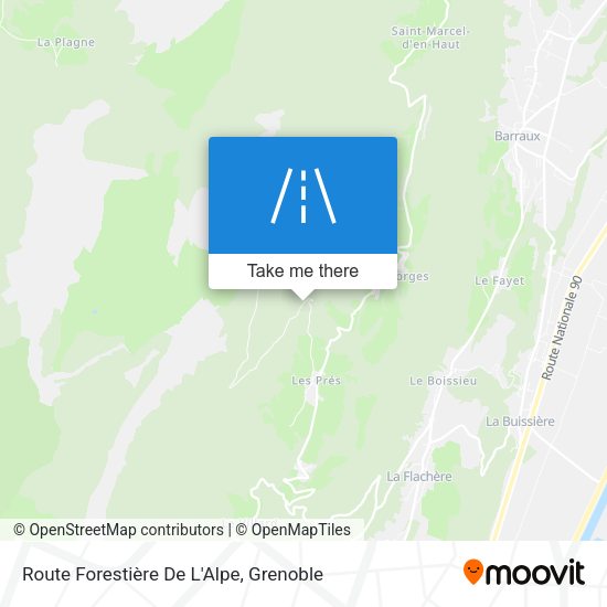 Route Forestière De L'Alpe map
