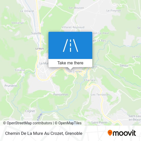 Chemin De La Mure Au Crozet map