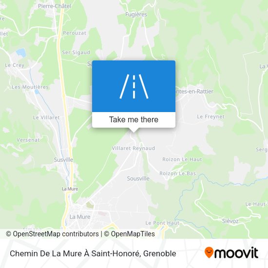 Chemin De La Mure À Saint-Honoré map