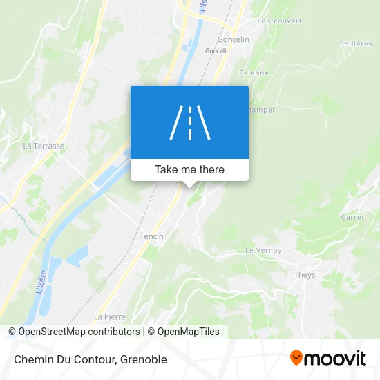Chemin Du Contour map