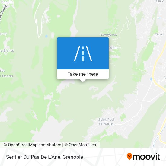 Sentier Du Pas De L'Âne map