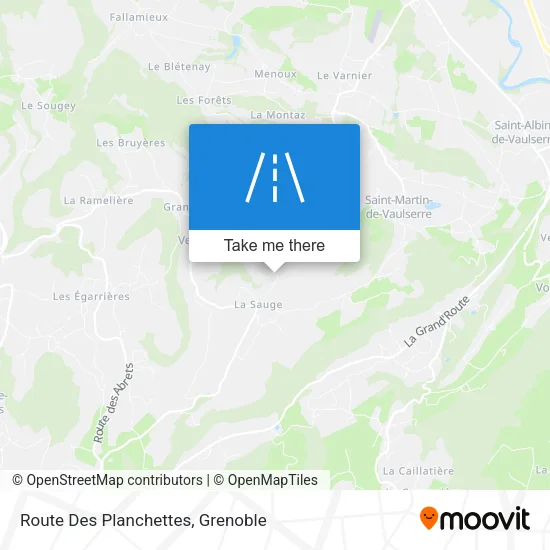 Route Des Planchettes map