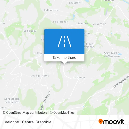 Velanne - Centre map