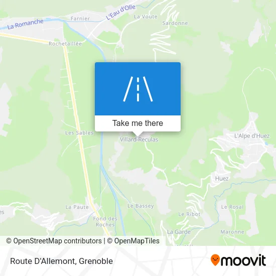 Route D'Allemont map