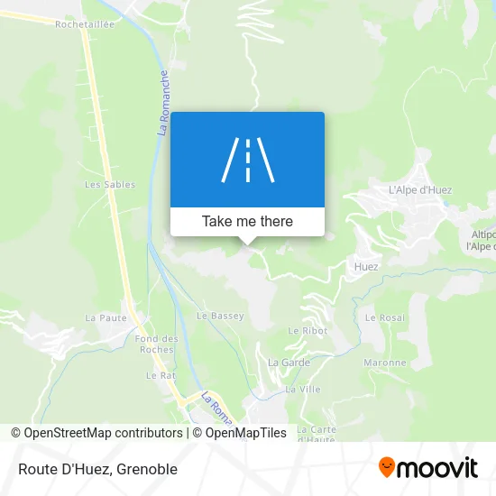 Route D'Huez map