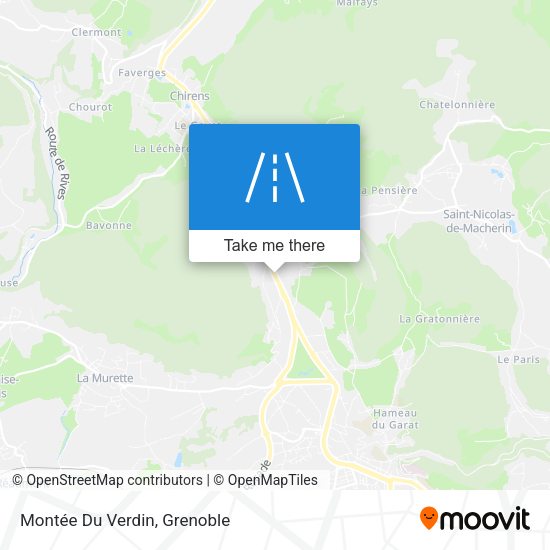 Montée Du Verdin map