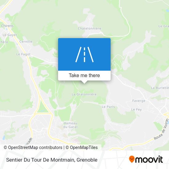 Sentier Du Tour De Montmain map