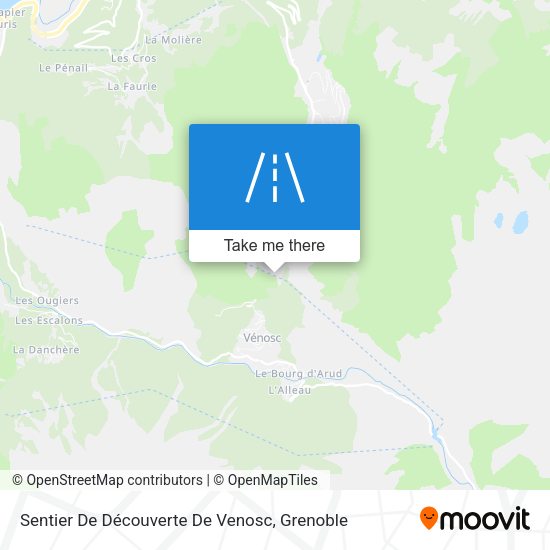 Sentier De Découverte De Venosc map