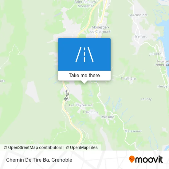 Chemin De Tire-Ba map