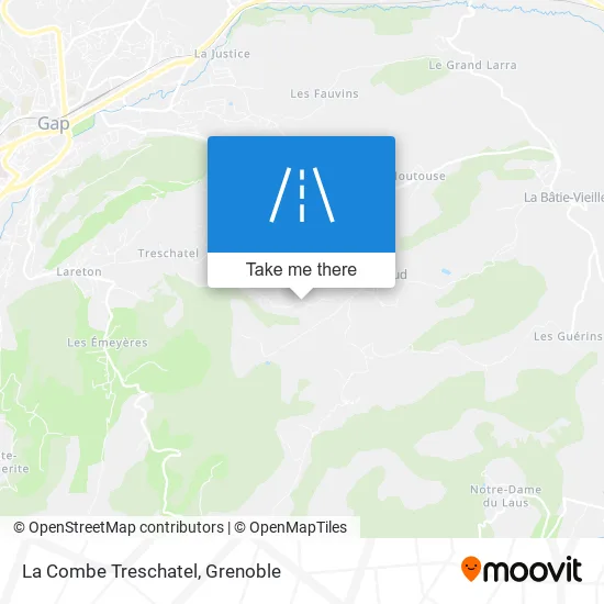 La Combe Treschatel map