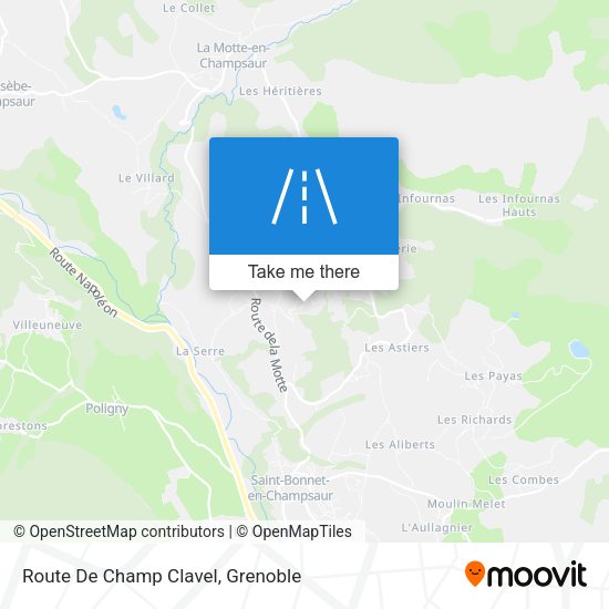 Route De Champ Clavel map