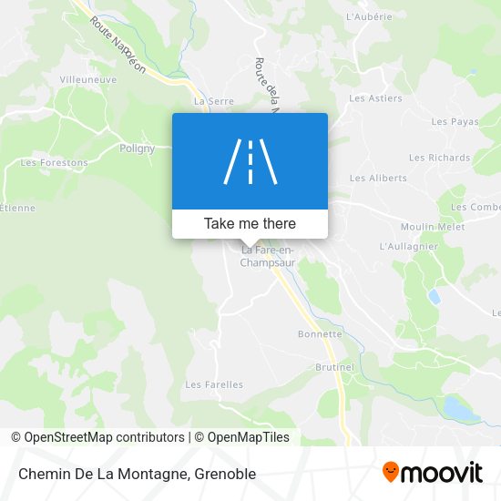 Chemin De La Montagne map