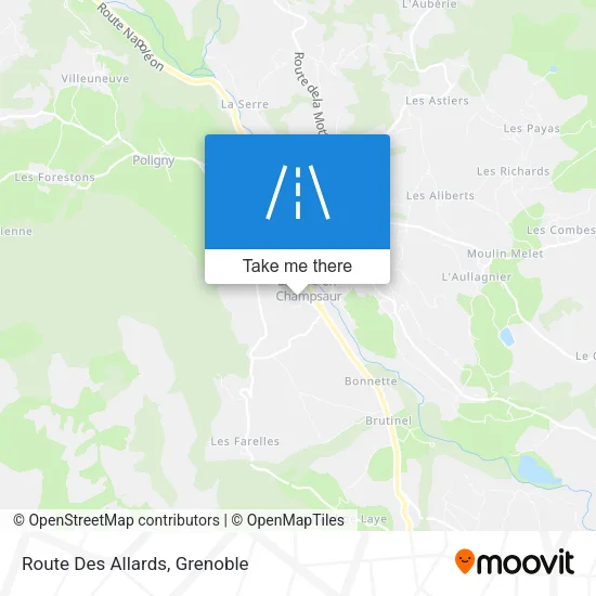 Route Des Allards map
