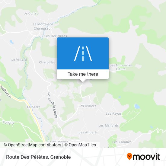 Route Des Pétètes map