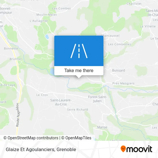 Glaize Et Agoulanciers map