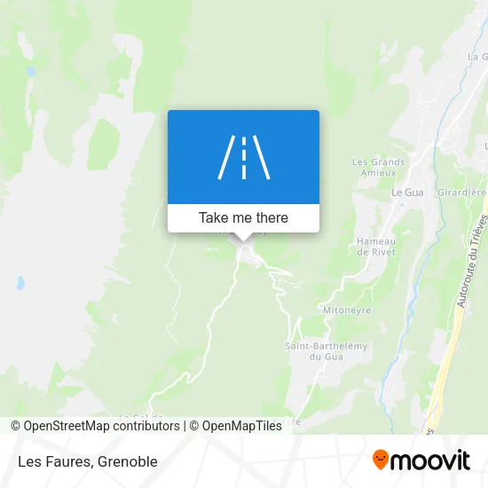 Les Faures map