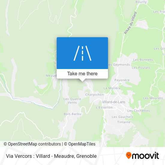 Via Vercors : Villard - Meaudre map