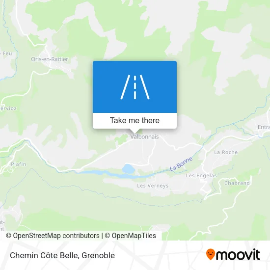 Chemin Côte Belle map