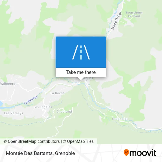 Montée Des Battants map