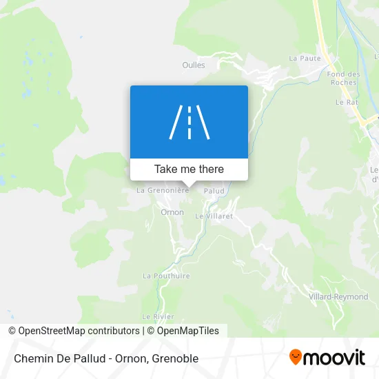 Chemin De Pallud - Ornon map