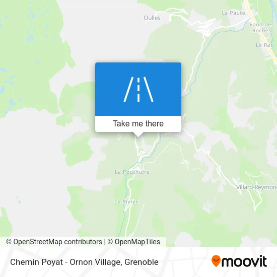 Chemin Poyat - Ornon Village map