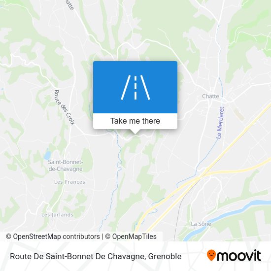 Route De Saint-Bonnet De Chavagne map