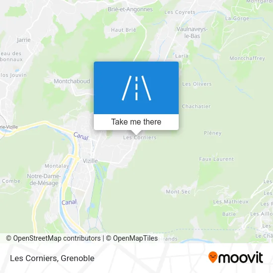 Les Corniers map