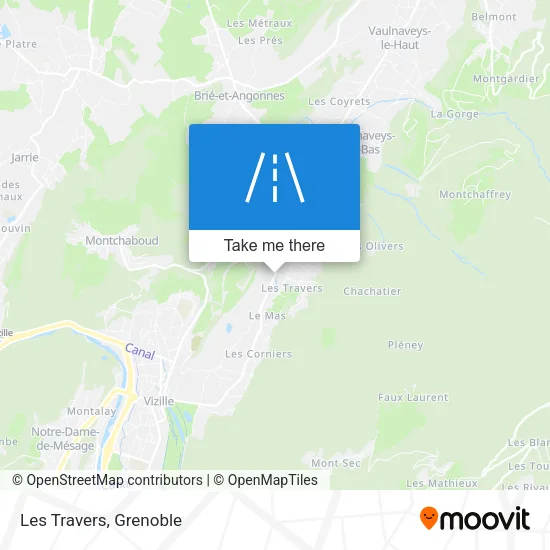 Les Travers map