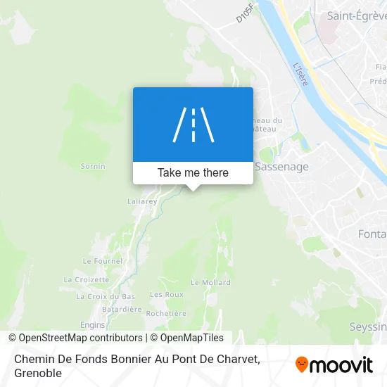 Chemin De Fonds Bonnier Au Pont De Charvet map