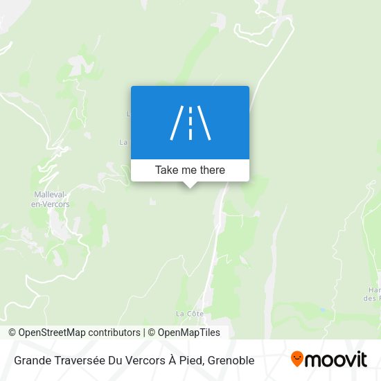 Grande Traversée Du Vercors À Pied map