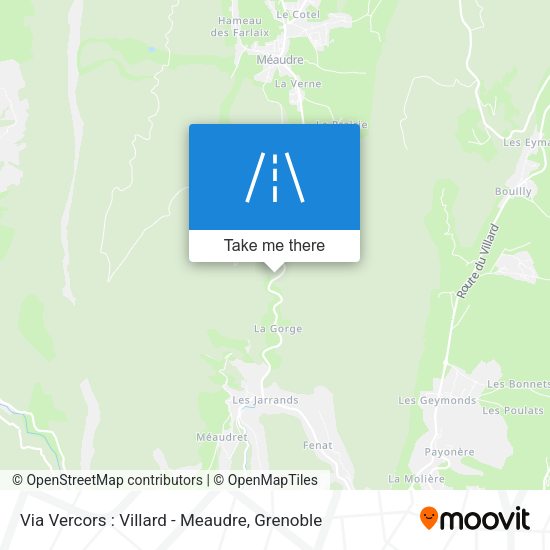 Via Vercors : Villard - Meaudre map