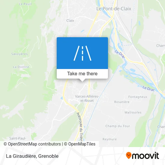 La Giraudière map