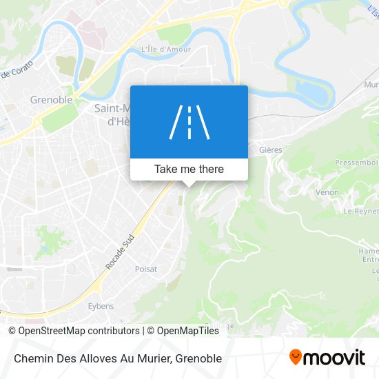 Chemin Des Alloves Au Murier map