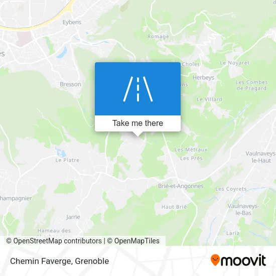 Chemin Faverge map