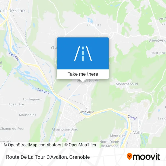 Route De La Tour D'Avallon map