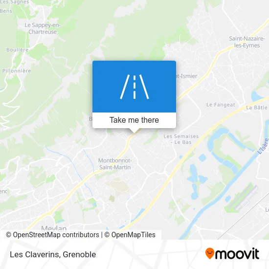 Les Claverins map