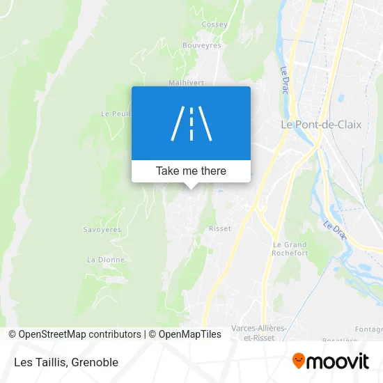 Les Taillis map