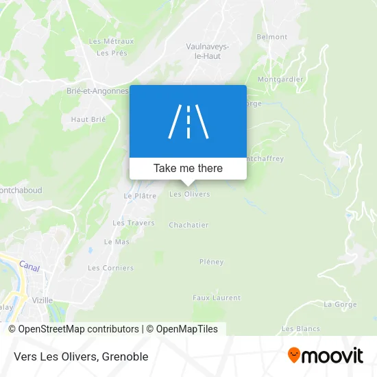 Vers Les Olivers map
