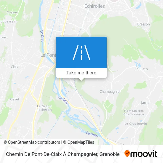 Chemin De Pont-De-Claix À Champagnier map