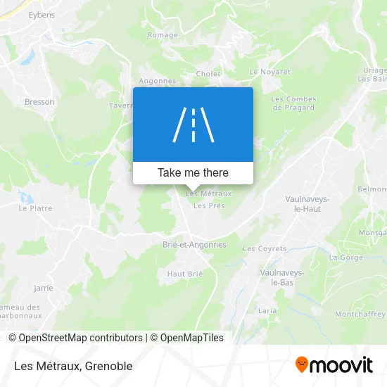 Les Métraux map